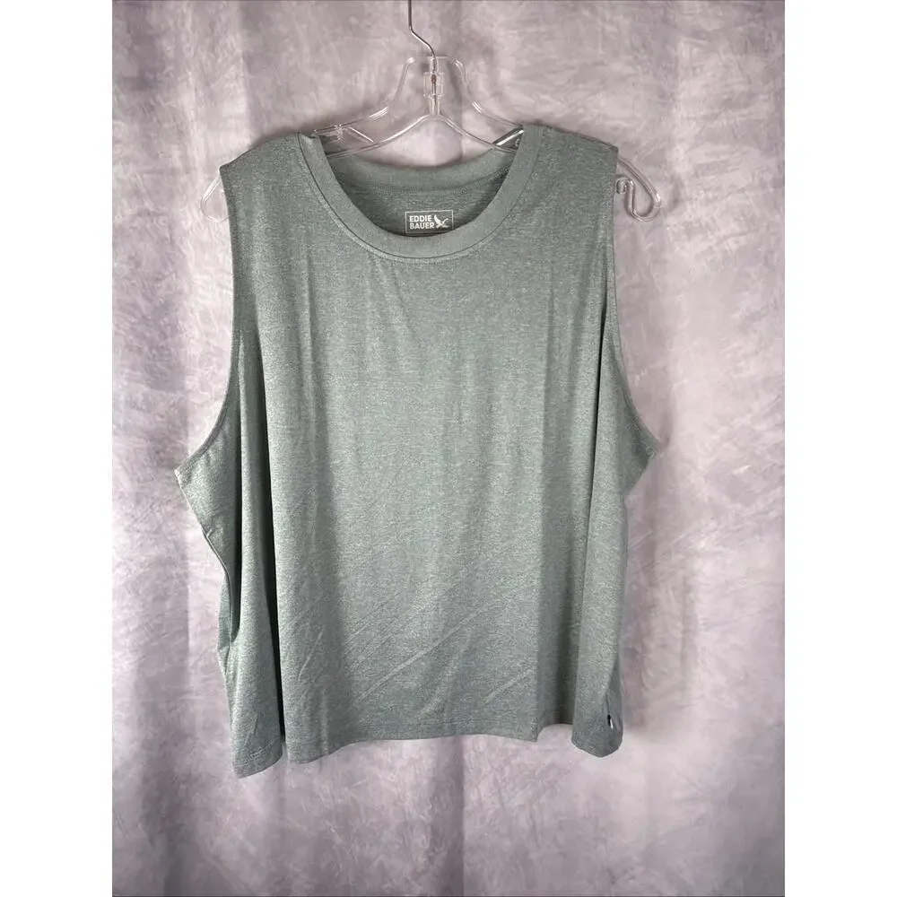 New Eddie Bauer Sleeveless Women’s Surreal Travel Tank Shirt Green sz TXXL - Picture 3 of 8